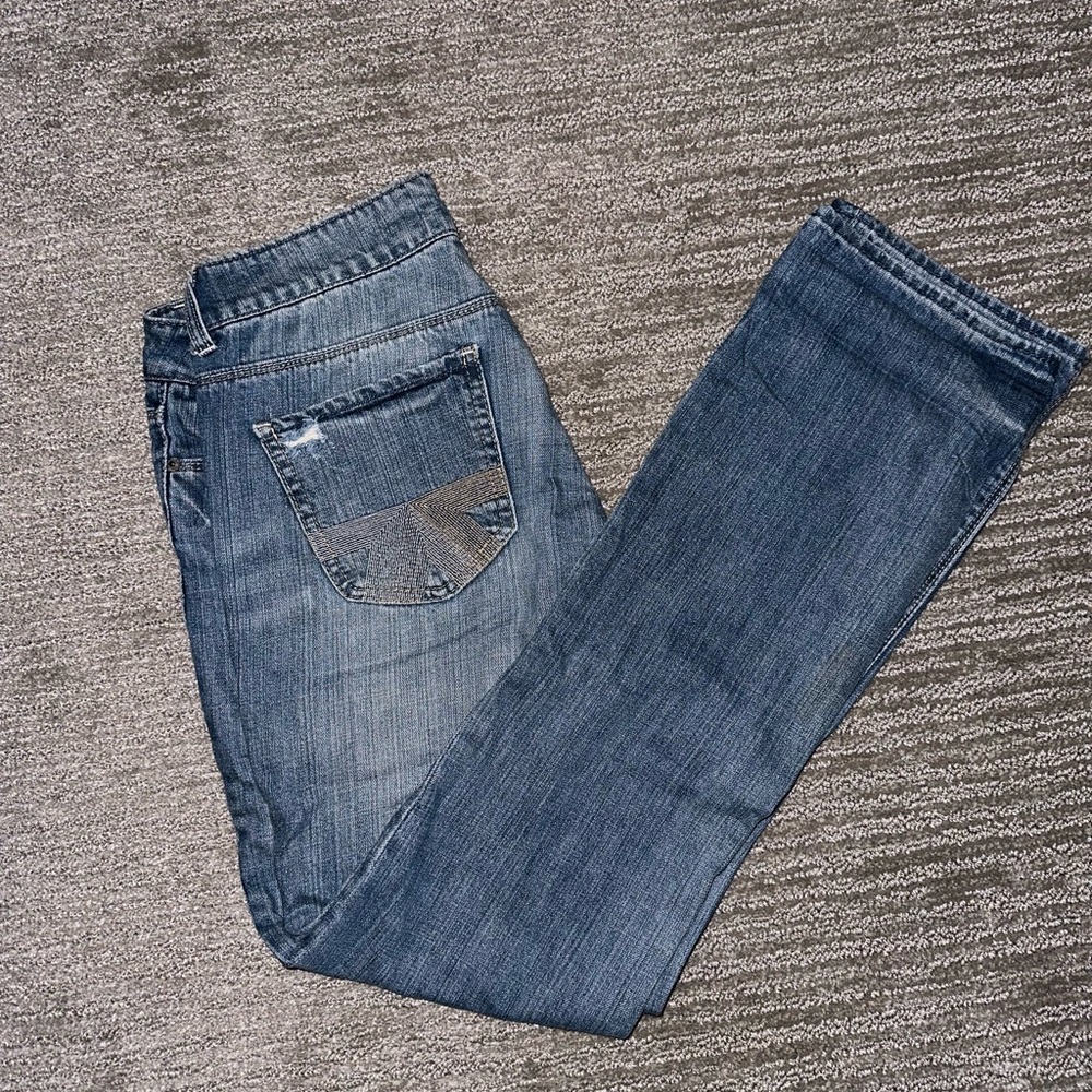 American Eagle distressed straight leg jeans